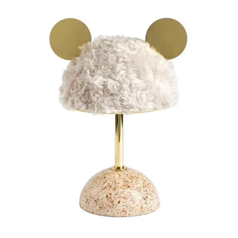 Koepelvormige tafellamp moderne stijl eigentijds 1-lichts wit/roze/groen taaklamp met voet Clearhalo