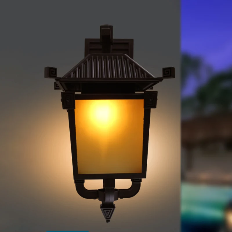 Koffie enkele lamp wandverlichting retro geel glas vogelkooi wandlamp voor binnenplaats Clearhalo