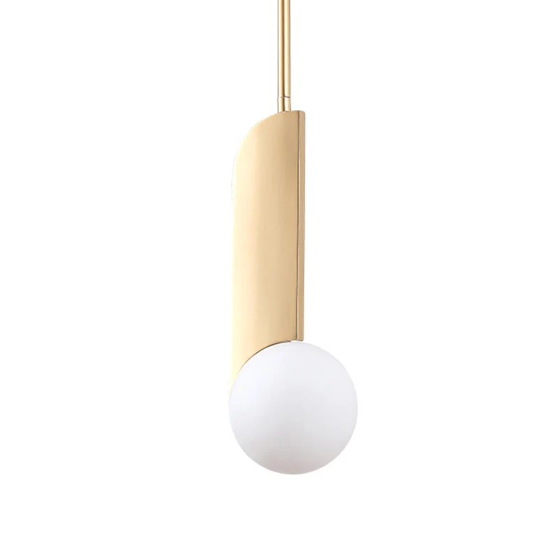 Koloniale bolvormige plafondhanglamp 1 lamp ivoorkleurige glazen ophangverlichting goud voor woonkamer Clearhalo