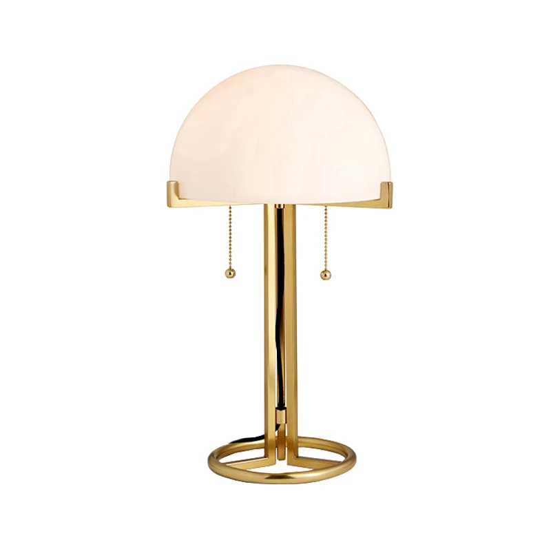 Kom metalen nachtkastje lamp minimalistisch wit glas 1-kops gouden nachtverlichting voor slaapkamer Clearhalo