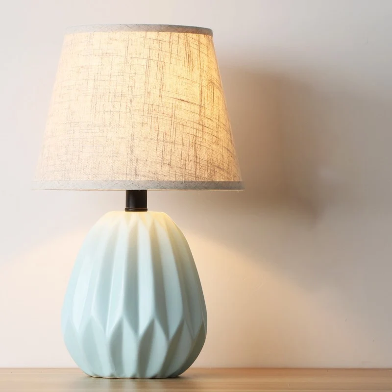 1 kop conische schaduw taakverlichting modernisme stoffen leeslamp blauw voor studie Clearhalo