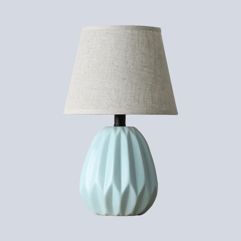 1 kop conische schaduw taakverlichting modernisme stoffen leeslamp blauw voor studie Clearhalo
