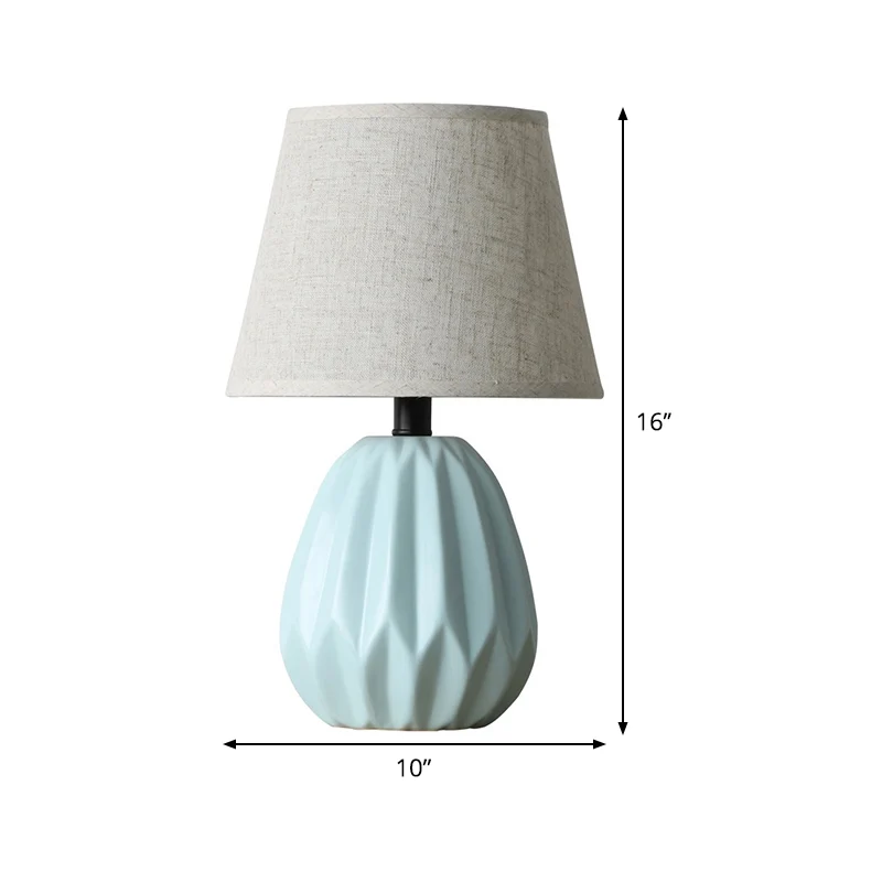 1 kop conische schaduw taakverlichting modernisme stoffen leeslamp blauw voor studie Clearhalo
