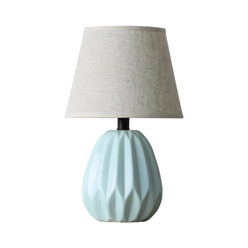 1 kop conische schaduw taakverlichting modernisme stoffen leeslamp blauw voor studie Clearhalo