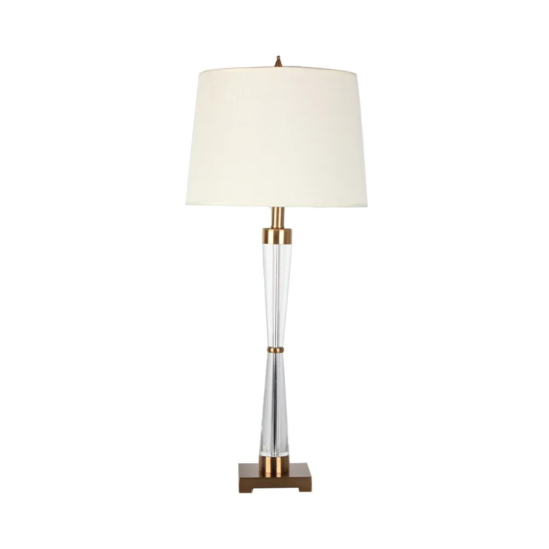 1 kop woonkamer bureaulamp modernisme gouden tafellamp met ton stoffen kap Clearhalo