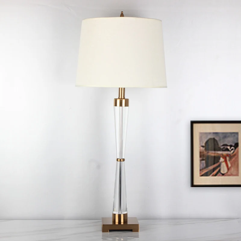 1 kop woonkamer bureaulamp modernisme gouden tafellamp met ton stoffen kap Clearhalo