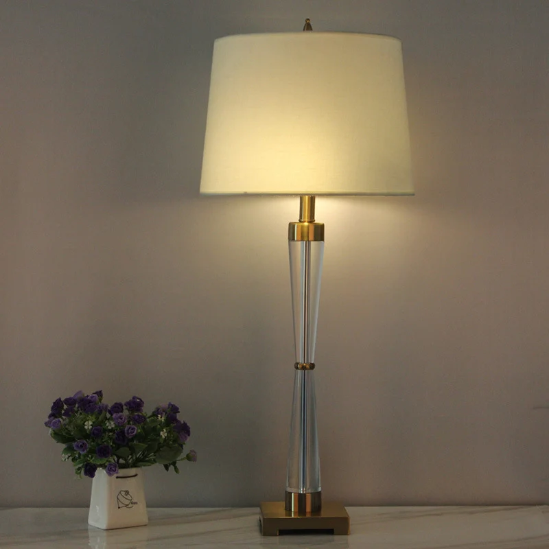 1 kop woonkamer bureaulamp modernisme gouden tafellamp met ton stoffen kap Clearhalo