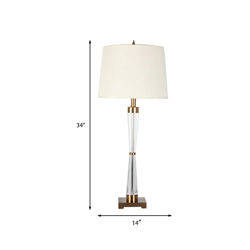 1 kop woonkamer bureaulamp modernisme gouden tafellamp met ton stoffen kap Clearhalo