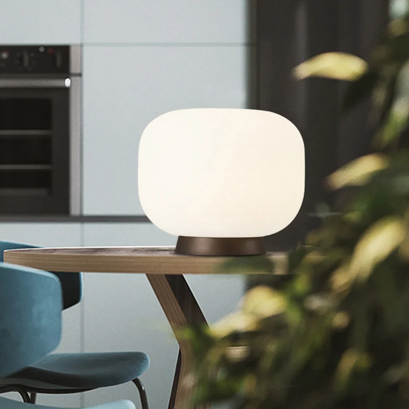 1 kop woonkamertafel verlichting modernisme witte nachtlamp met trommel acryl kap Clearhalo