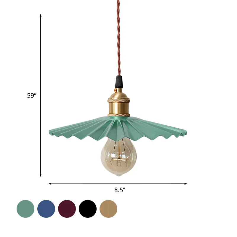 1 kops geschulpte hangende plafondlamp Moderne stijlvolle zwart/rode metalen hanglamp voor nachtkastje Clearhalo