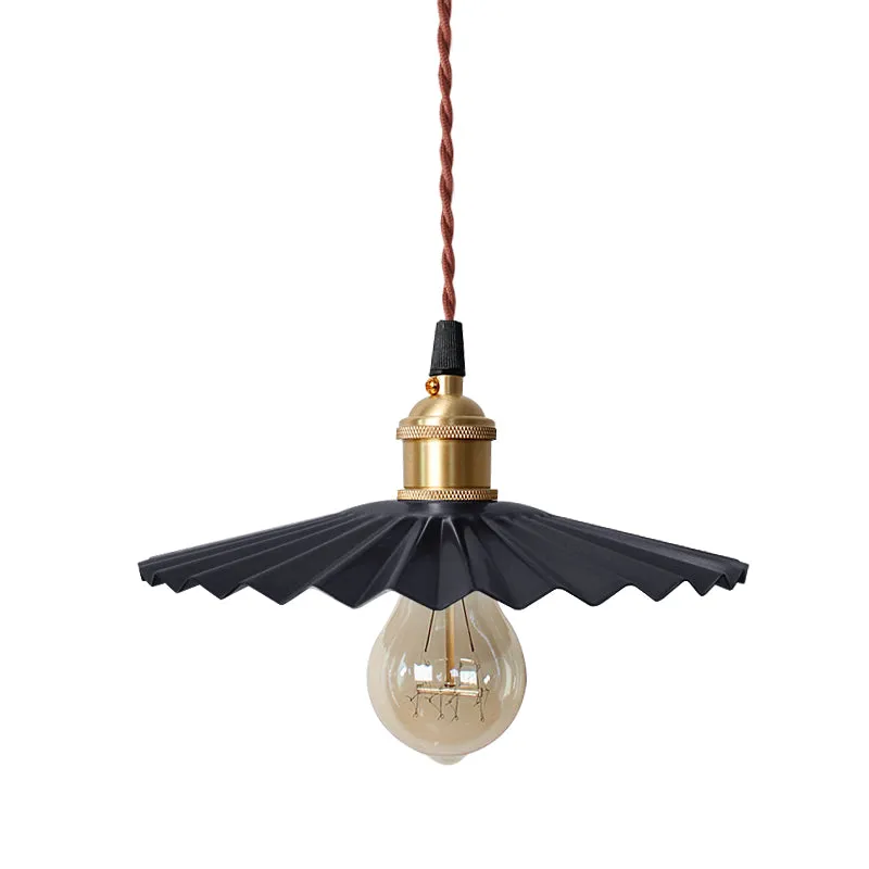 1 kops geschulpte hangende plafondlamp Moderne stijlvolle zwart/rode metalen hanglamp voor nachtkastje Clearhalo