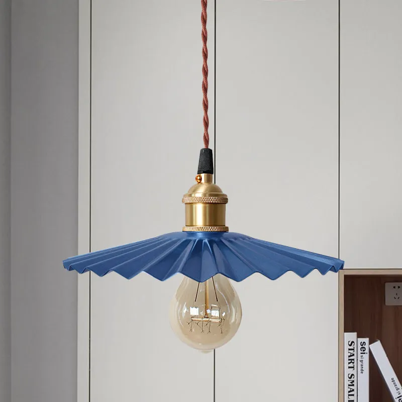 1 kops geschulpte hangende plafondlamp Moderne stijlvolle zwart/rode metalen hanglamp voor nachtkastje Clearhalo