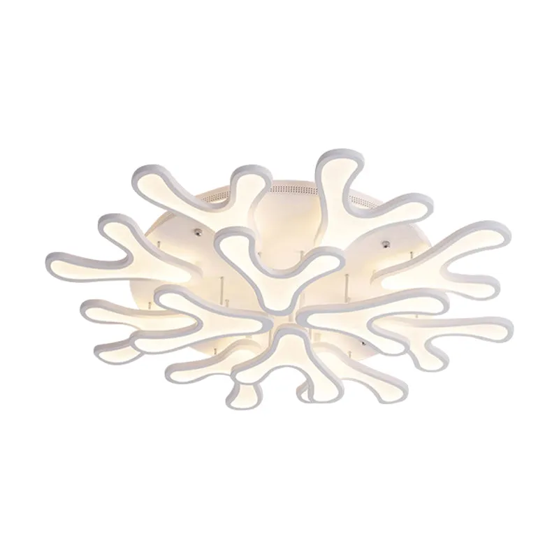 Koraal LED-inbouwplafondlamp eigentijds acryl 4/6/12-lichts slaapkamer plafondverlichtingsarmatuur warm/wit/natuurlijk lic...