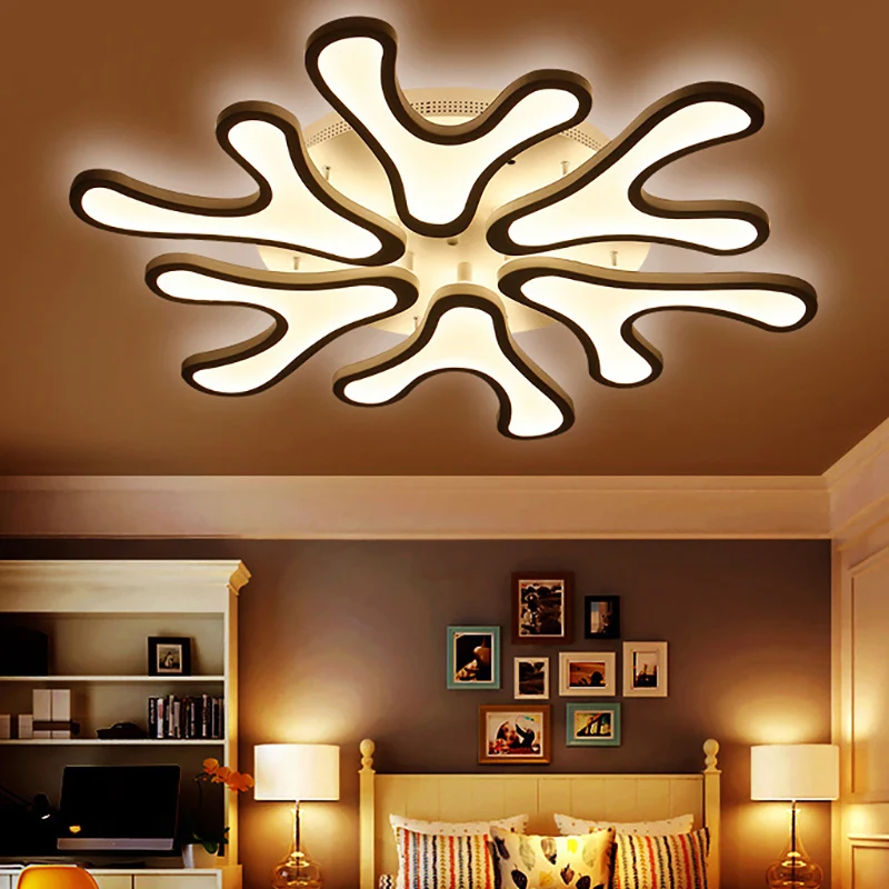 Koraal LED-inbouwplafondlamp eigentijds acryl 4/6/12-lichts slaapkamer plafondverlichtingsarmatuur warm/wit/natuurlijk lic...