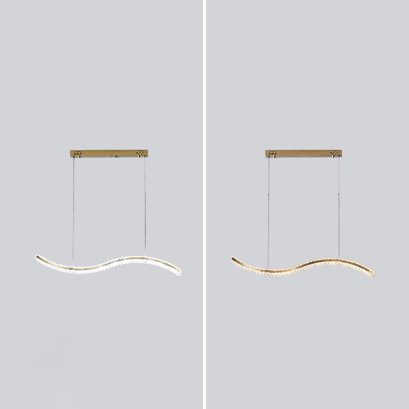 K9 Kristallen golvende hanglamp Eenvoud LED-eilandplafondlamp voor eetkamer Clearhalo