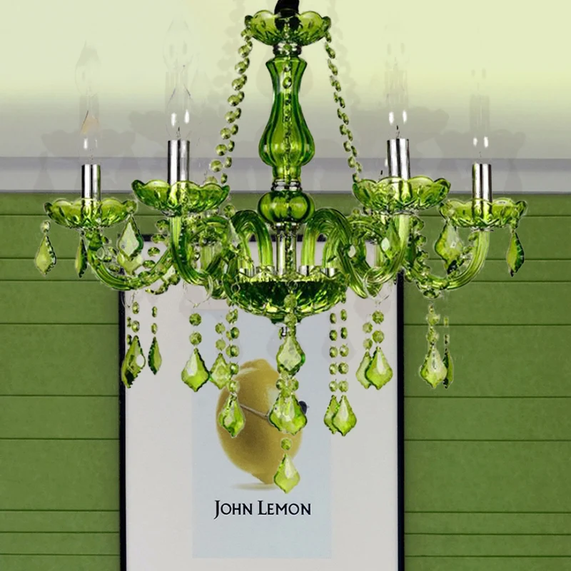 Kristallen kaars kroonluchter verlichting modern 6/18 lichten groen hangende hanger voor slaapkamer, 23"/37,5" W Clearhalo