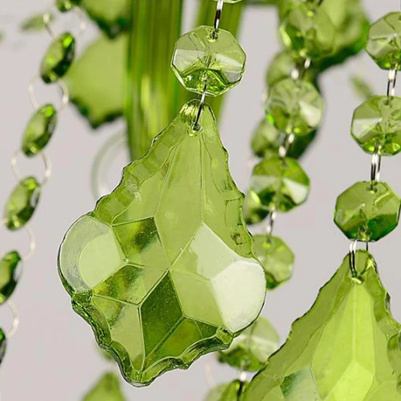 Kristallen kaars kroonluchter verlichting modern 6/18 lichten groen hangende hanger voor slaapkamer, 23"/37,5" W Clearhalo