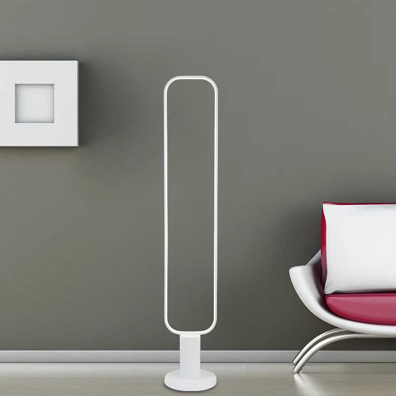 1/2 lagen rechthoekig staande lamp minimalistische metalen LED-slaapkamer leeslamp zwart/wit Clearhalo