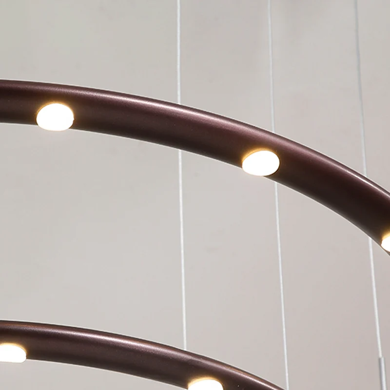1/2 lagen ringkroonluchter licht modern acryl zwart/wit slaapkamer LED hanglamp warm/wit licht Clearhalo