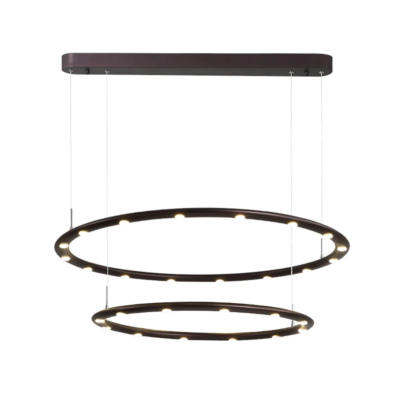 1/2 lagen ringkroonluchter licht modern acryl zwart/wit slaapkamer LED hanglamp warm/wit licht Clearhalo