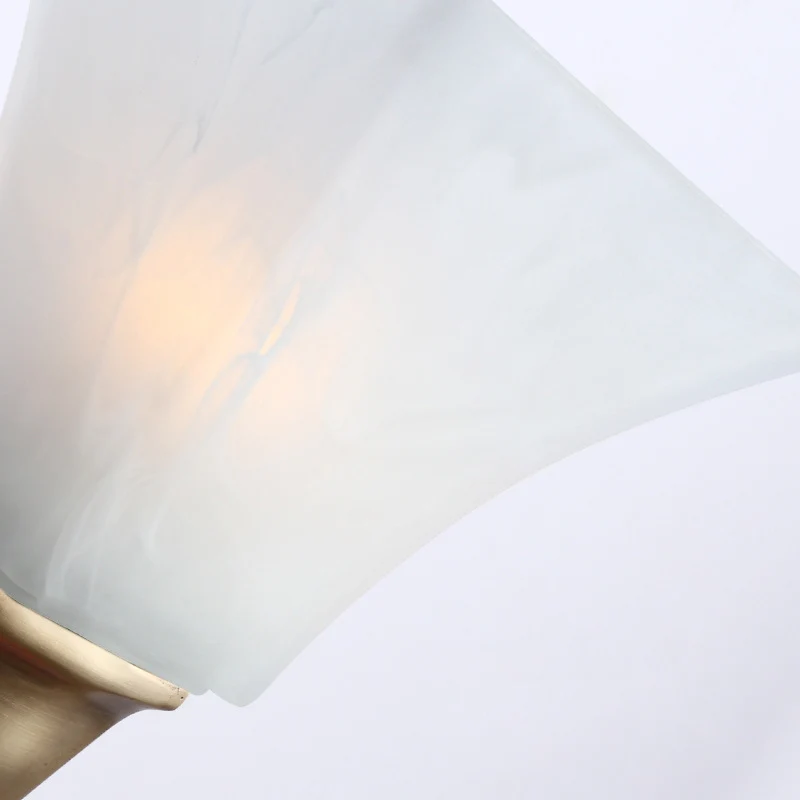 1 lamp schanslamp met uitlopende kap matglas vintage stijl slaapkamer wandmontage lamp goud Clearhalo
