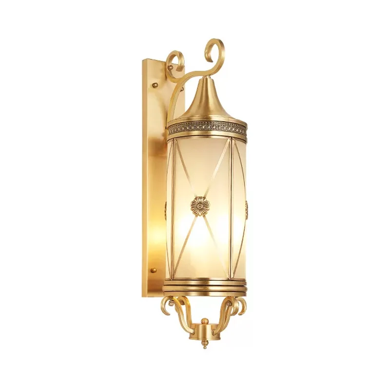3 lampen Cilindrische wandkandelaar Minimalistisch gepolijst messing/antiek messing Helder/mat glazen wandlamp voor verand...