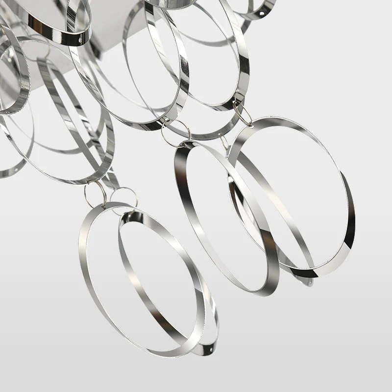 4/5 lampen Drum inbouwlamp met metalen ring witte stoffen kap moderne plafondlamp, 19,5"/23,5" W Clearhalo