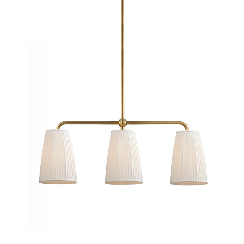 3/6 lampen hangende kroonluchter landelijke jurkvormige geplooide stoffen hangende plafondlamp goud boven eettafel Clearhalo