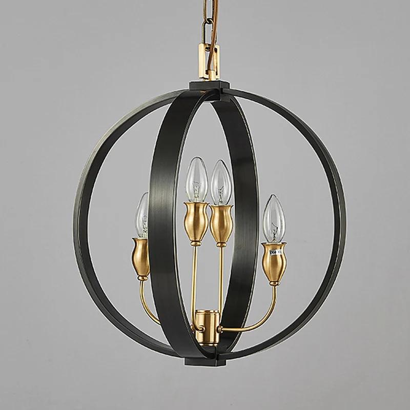 4/8 lampen plafondlamp traditionele kandelaar metalen hangende kroonluchter zwart voor woonkamer Clearhalo