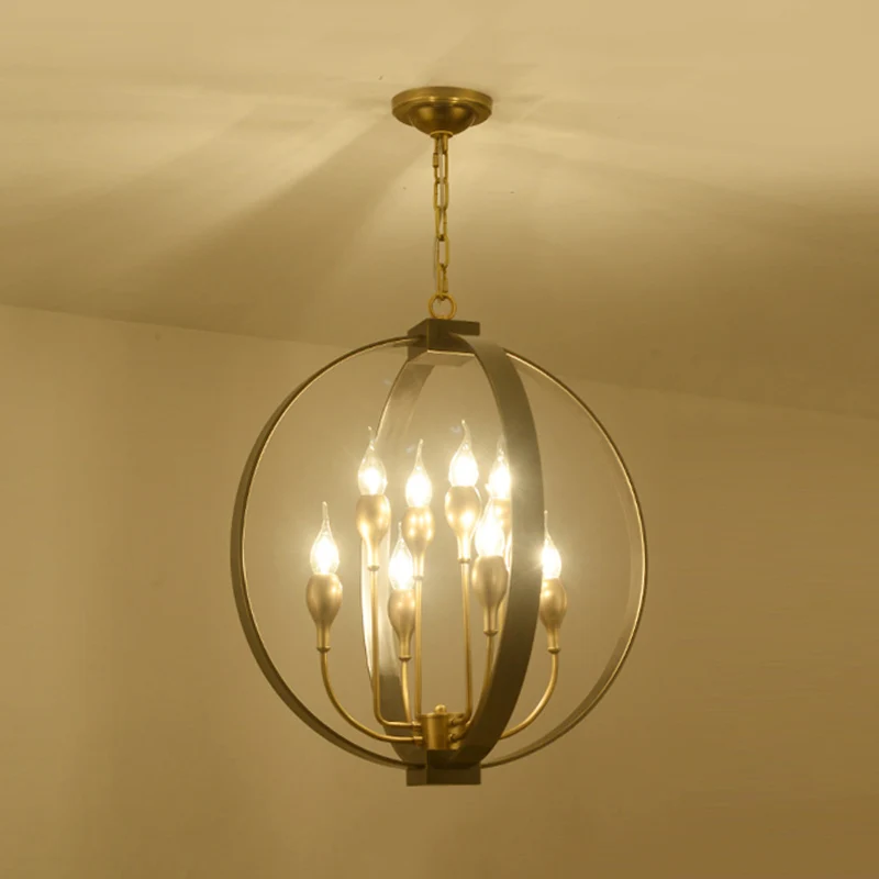 4/8 lampen plafondlamp traditionele kandelaar metalen hangende kroonluchter zwart voor woonkamer Clearhalo