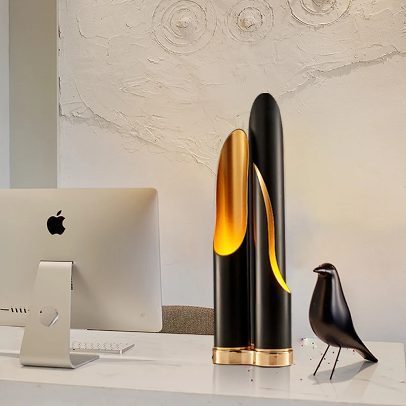 3 lampen slaapkamer taakverlichting moderne zwarte kleine bureaulamp met cilinder metalen kap Clearhalo