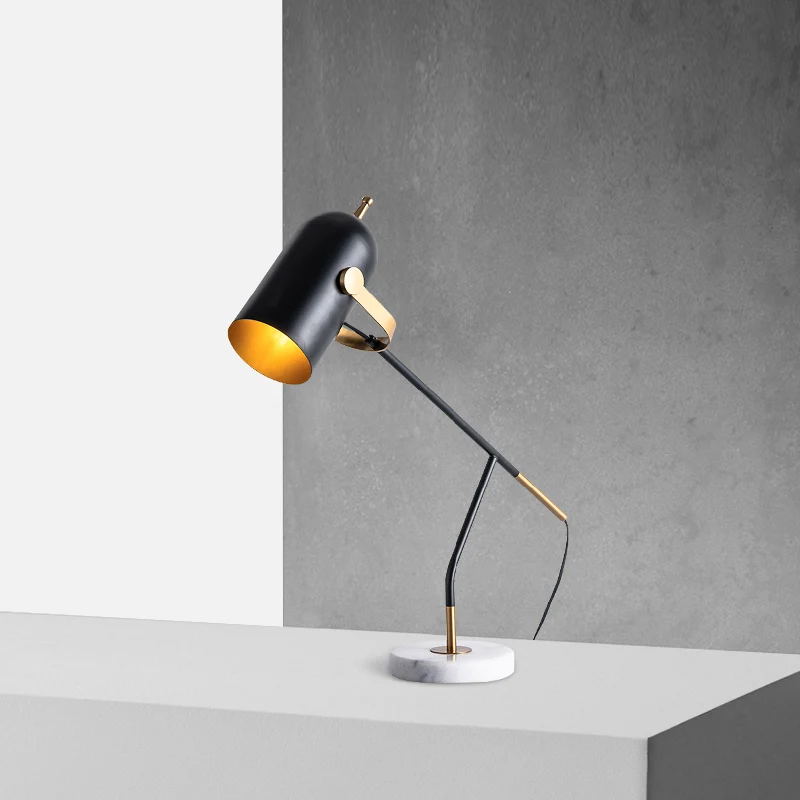 Langwerpig koepelnachtlampje modernisme metaal 1 kop draaibaar nachtkastje verlichting voor woonkamer Clearhalo
