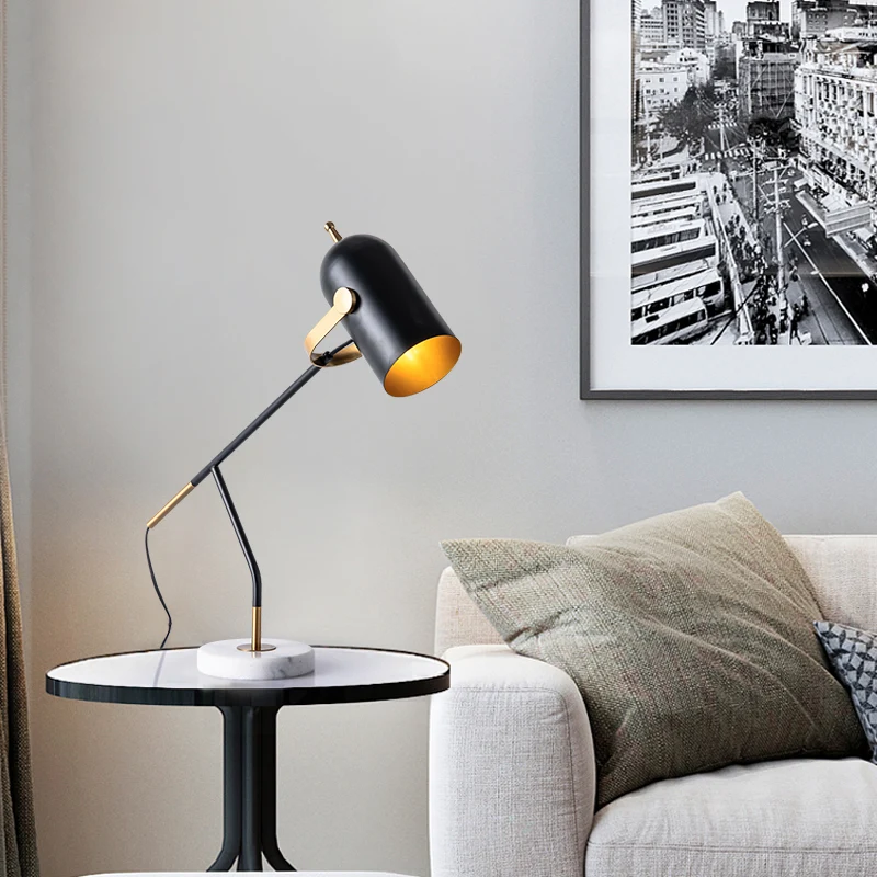 Langwerpig koepelnachtlampje modernisme metaal 1 kop draaibaar nachtkastje verlichting voor woonkamer Clearhalo