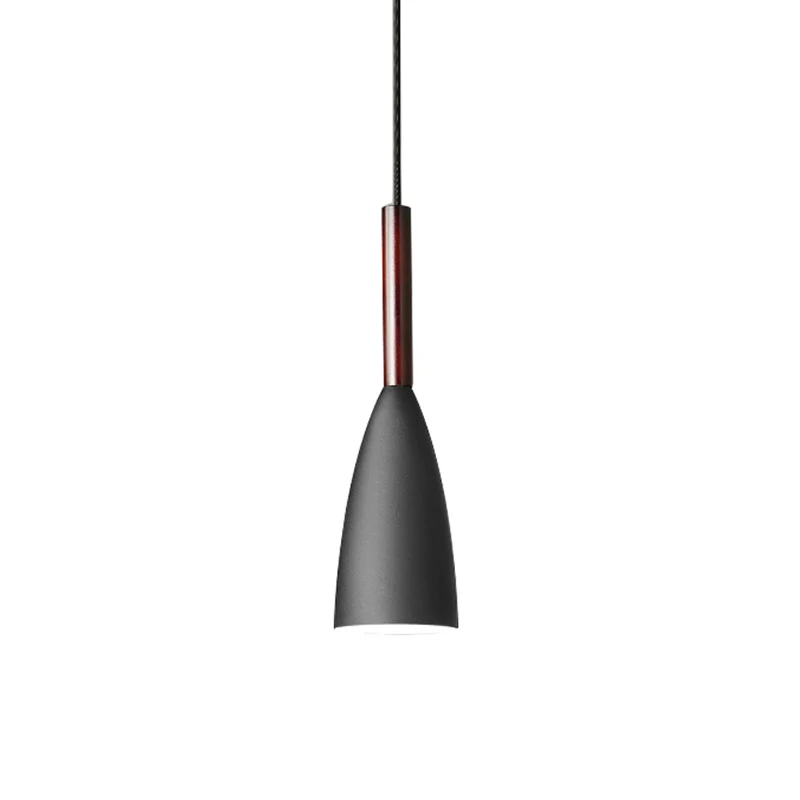 Langwerpige koepelvormige plafondophanglamp Nordic Metal 1-kops zwart/wit/grijze hanglamp voor eetkamer Clearhalo