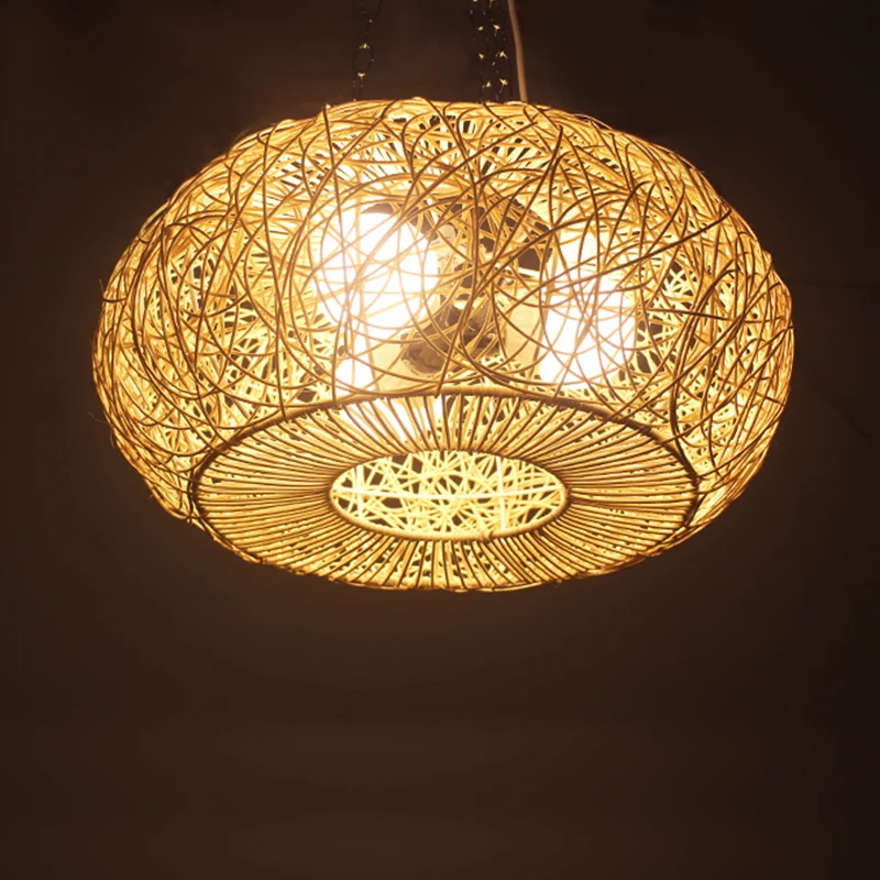 Lantaarn Kroonluchter Verlichting Japans Bamboe 3 Lampen Beige Hangende Verlichtingsarmatuur Clearhalo