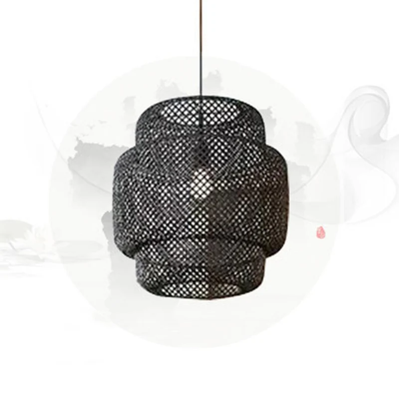 Lantaarn Restaurant Hanglamp Bamboe 1-lichts Simplicity Hanglamp Clearhalo