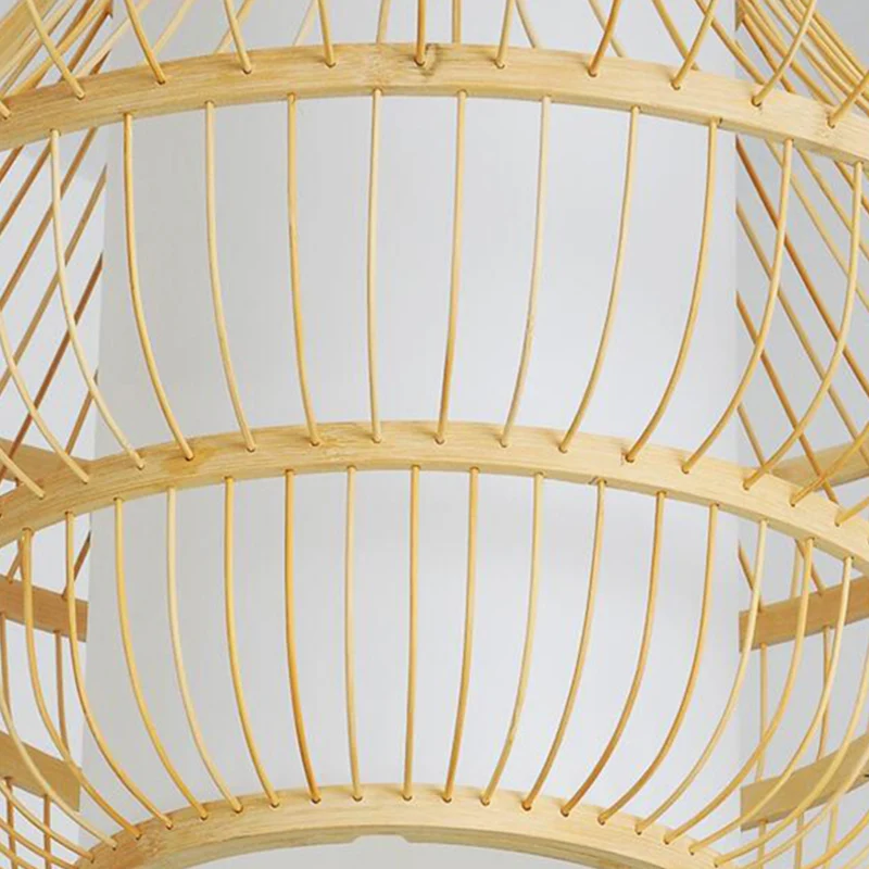 Lantaarn Schaduwrijk Restaurant Plafondlamp Bamboe Enkele Moderne Hangende Hanglamp Hout Clearhalo