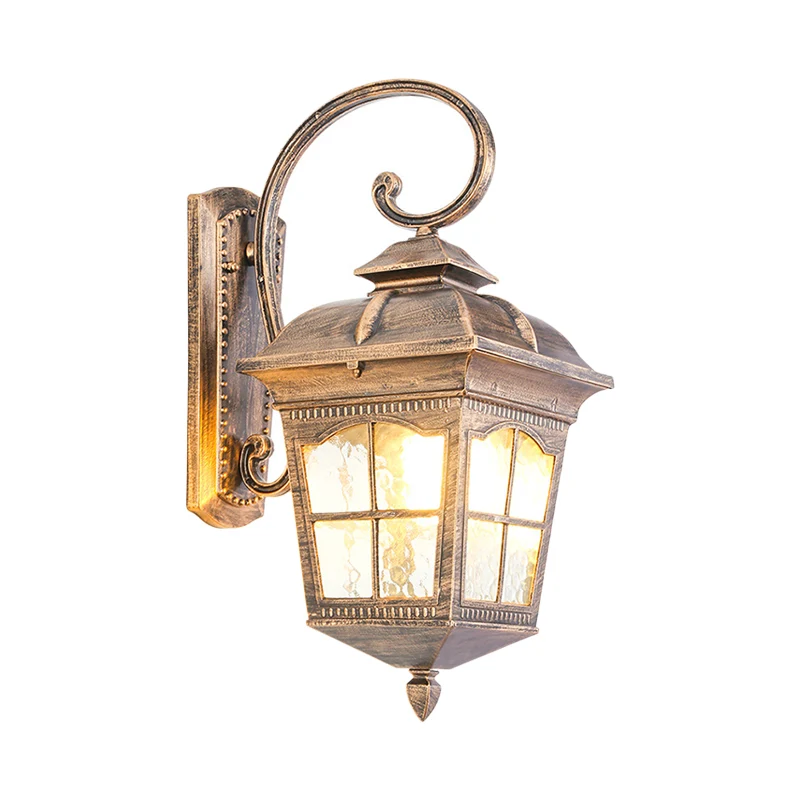Lantern Yard wandgemonteerde verlichting Klassiek helder rimpelglas 1-lichts bronzen wandkandelaar Clearhalo