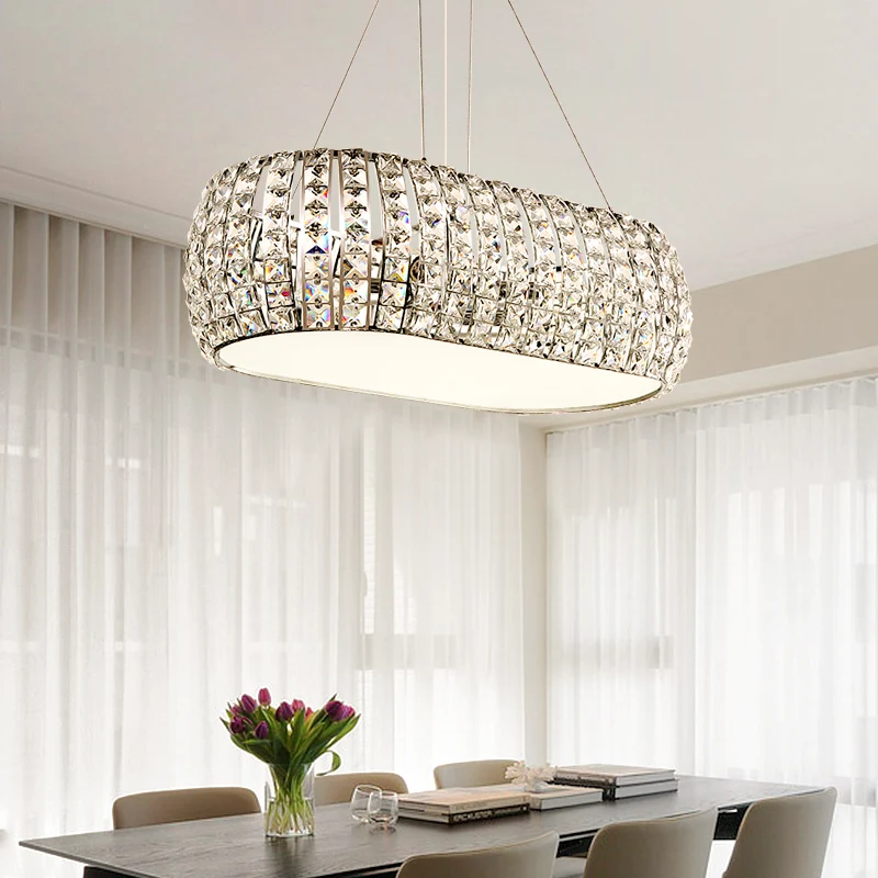 Lasergesneden plafondkroonluchter Traditie Helder Kristal 6 Hoofden Gouden Ophanging Hanglamp Clearhalo