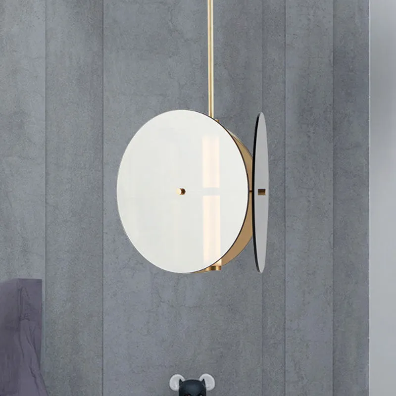 LED eetkamer hanglamp moderne gouden hanglamp met ronde amberkleurige glazen kap Clearhalo