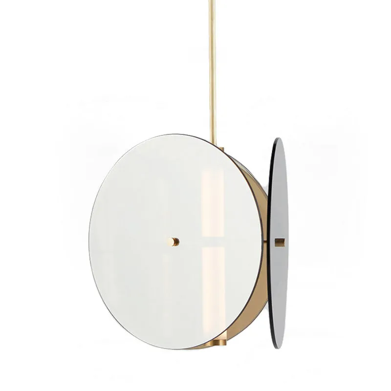 LED eetkamer hanglamp moderne gouden hanglamp met ronde amberkleurige glazen kap Clearhalo