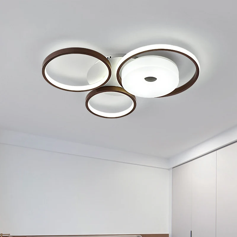 LED koffie-inbouwringlicht minimale acryl schaduwrijke slaapkamer plafondmontage lichtarmatuur wit licht, 16"/19,5" breed...