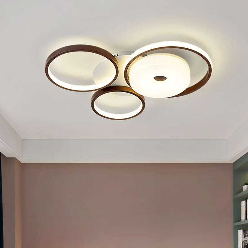 LED koffie-inbouwringlicht minimale acryl schaduwrijke slaapkamer plafondmontage lichtarmatuur wit licht, 16"/19,5" breed...