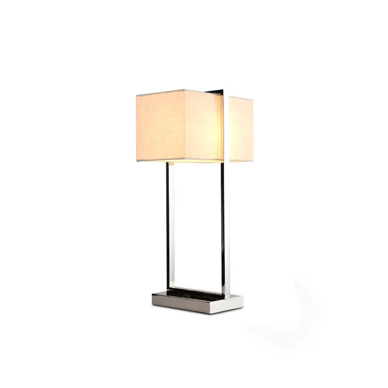 LED rechthoekig leesboeklicht modernisme stoffen taakverlichting beige voor slaapkamer Clearhalo