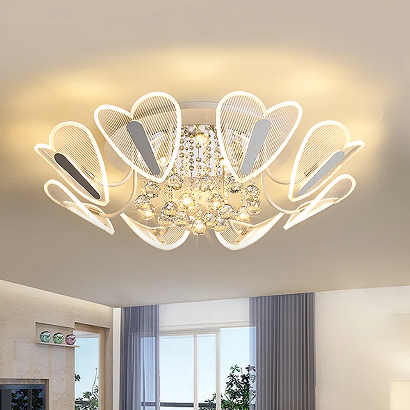 LED semi-inbouwlamp eigentijds hart helder kristallen bol inbouwverlichting, 25,5"/31,5" breedte Clearhalo