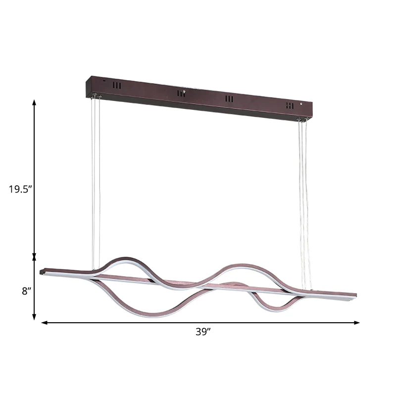 Led-eetkamerkroonluchterverlichting met draaiende acrylkap Moderne zwarte plafondhanglamp wit/warm/natuurlijk licht Clearhalo