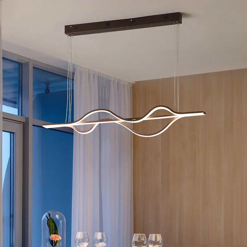 Led-eetkamerkroonluchterverlichting met draaiende acrylkap Moderne zwarte plafondhanglamp wit/warm/natuurlijk licht Clearhalo