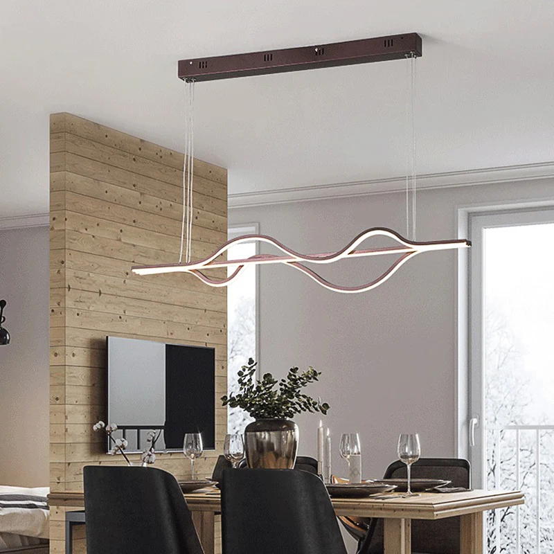 Led-eetkamerkroonluchterverlichting met draaiende acrylkap Moderne zwarte plafondhanglamp wit/warm/natuurlijk licht Clearhalo