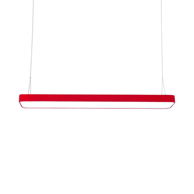 LED-eilandverlichting voor kinderen met acrylkap Rode rechthoekige hanglamp Clearhalo