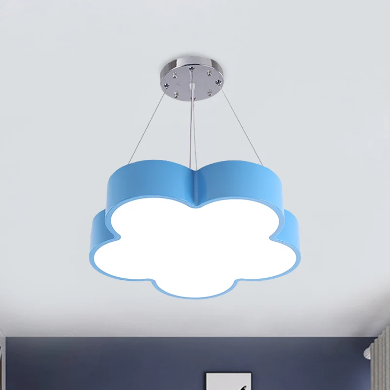 LED-hanglampset voor kinderen Geel/Blauw/Groen Bloem Kroonluchter Lamparmatuur met acrylkap Clearhalo